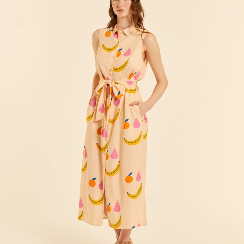 Vestido abotonado Happy Fruits