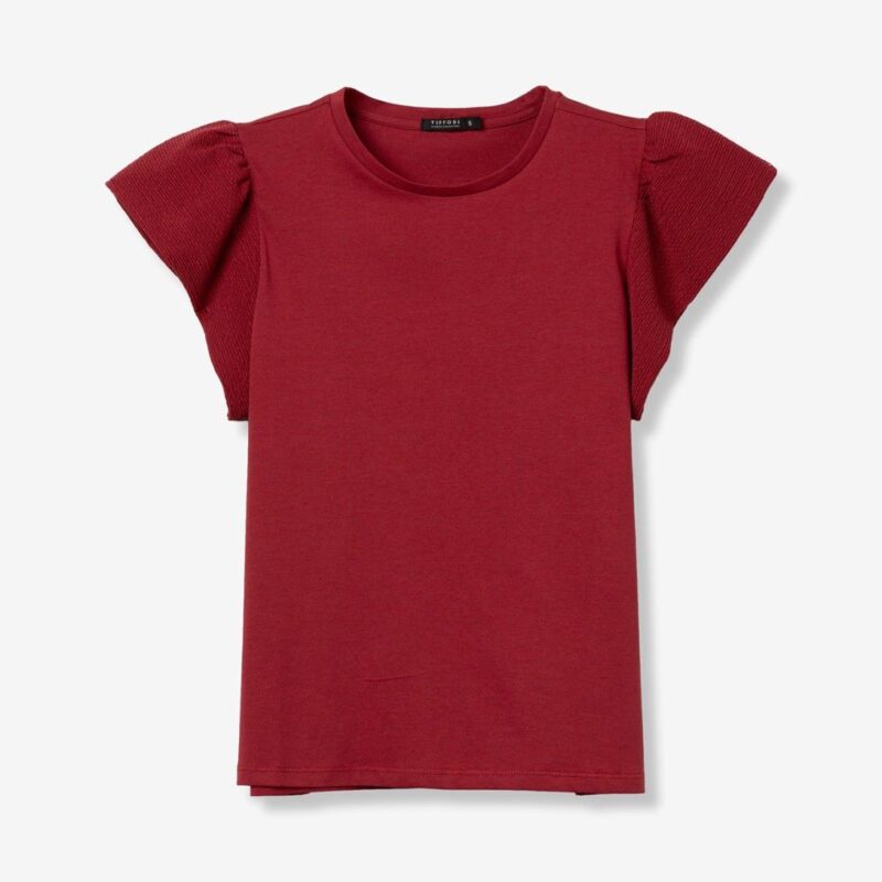 Camiseta con volantes en los hombros Kira